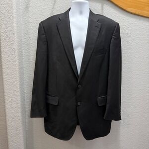 Vtg Peter Millar 100% Wool Blazer Jacket Men 42T Black Tailored Fit Union Canada